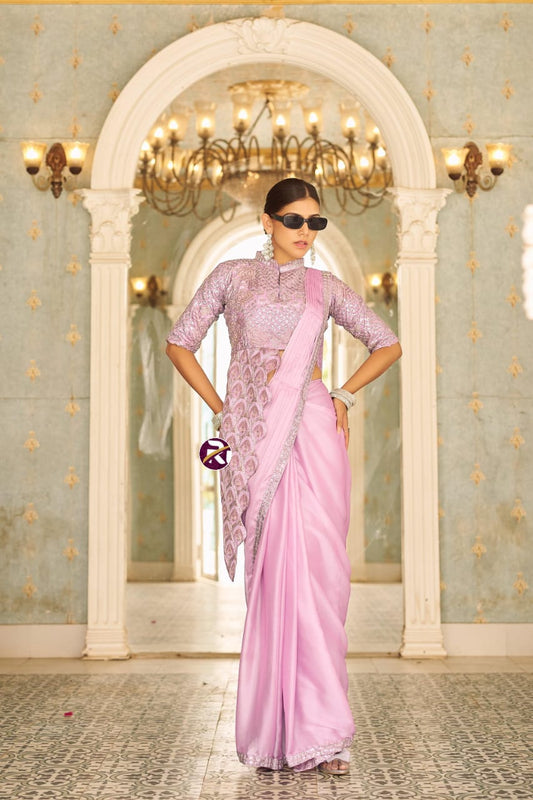 Elysian Charm Drape Royale Designer Saree Set
