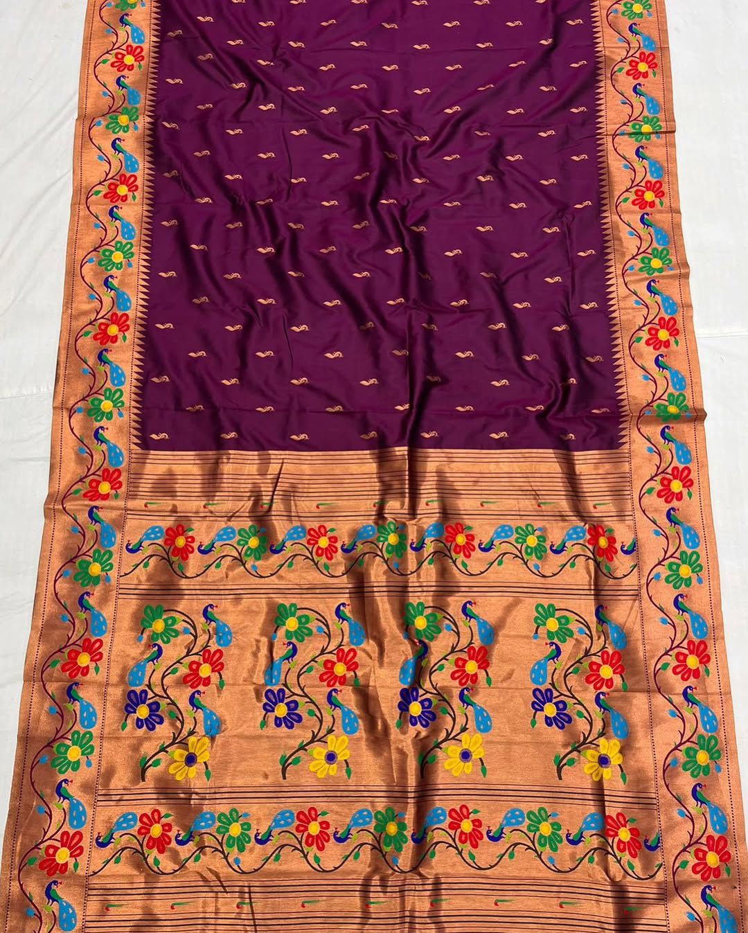 New Celebrity-Inspired Digital Printed Tabby Silk Saree