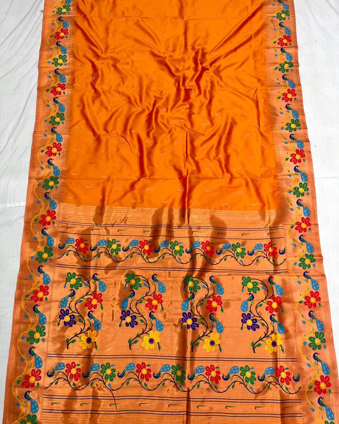 New Celebrity-Inspired Digital Printed Tabby Silk Saree