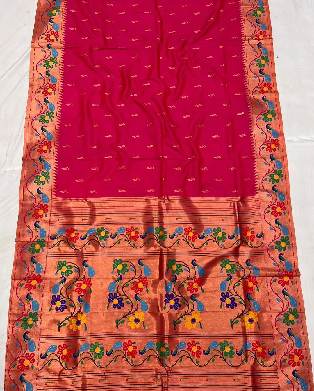 New Celebrity-Inspired Digital Printed Tabby Silk Saree